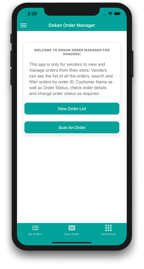 Dokan Order Manager Android iOS Apps For Vendors Using Ionic 5 Angular